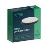 Oprawa sufitowa plafoniera V-TAC 36W LED okrągły 35cm natynkowy IP44 czarny VT-8630B 3000K 3820lm